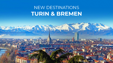 FLYONE Launches Two Direct Routes on April 17: Chișinău–Turin and Chișinău–Bremen