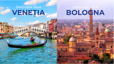 Veneția, Bologna- FLYONE introduce zboruri noi din Chișinău!