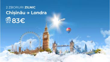 FLYONE anunta 2 zboruri zilnice spre Londra!